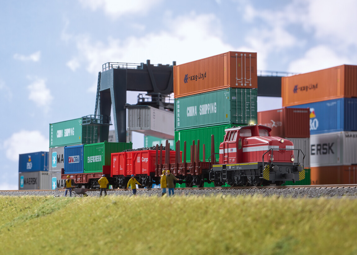 Märklin 29065 startpakket diesel rangeerlocomotief Henschel DHG 500 DB AC ~ wisselstroom digitaal schaal H0 1/87