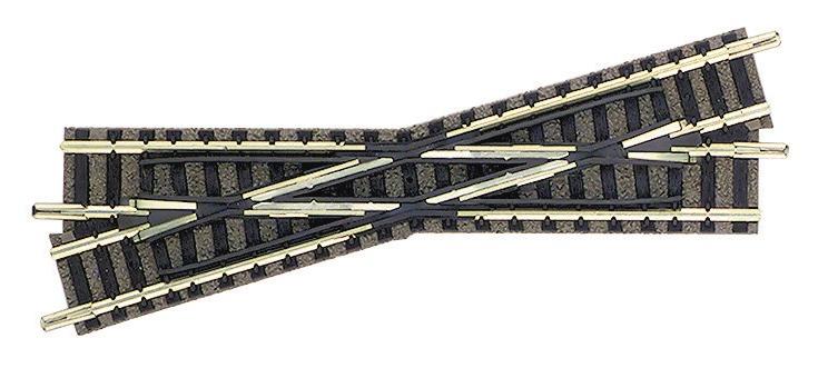Fleischmann 9162 piccolo met bedding kruiswissel 15° links gekruist lengte 111 mm schaal N 1/160