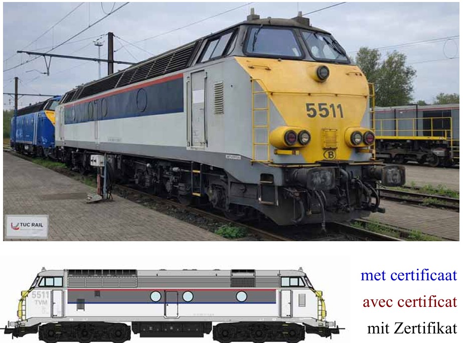 B-models 22.141 – TYPE 5511 New Look NMBS/SNCB Märklin AC~ 3rail digitaal (PRE-ORDER) voorschot €27,90