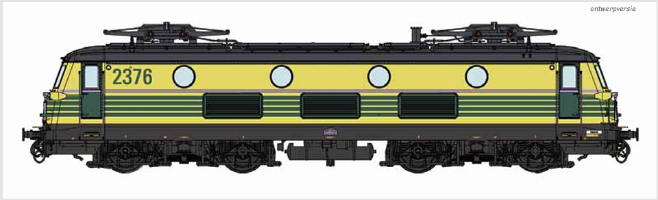 Vanbiervliet VB-3013.06 – HLE 2376 ZEBRA NMBS/SNCB DC = 2rail digitaal (PRE-ORDER) voorschot €29,90